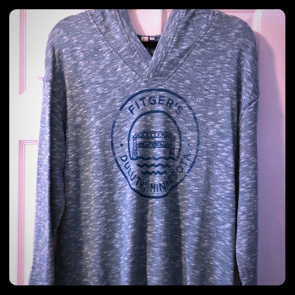 Blue super soft hoodie.